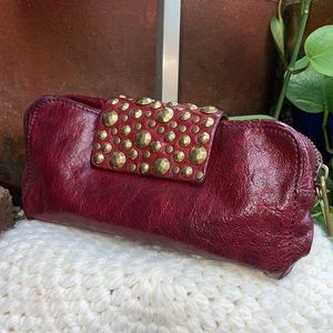 Kooba leather red clutch. Very cute